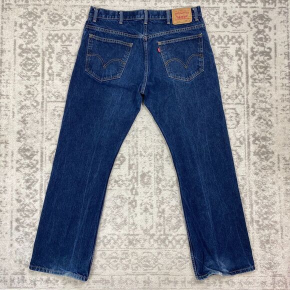 Levi’s 517 Bootcut Jeans Men’s Blue Western Cowboy Western Jeans Size 38x32 - Picture 4 of 7